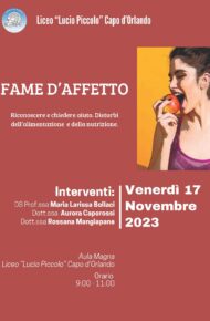 Seminario Fame d'affetto - Locandina
