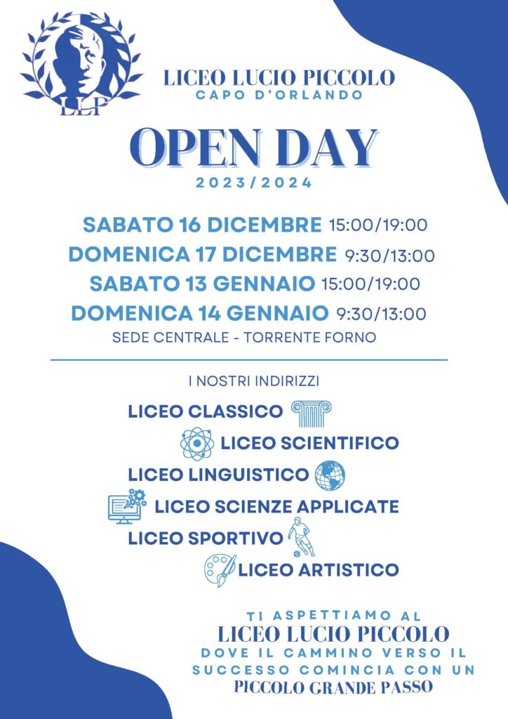 Openday 2023-2024 Immagine della Locandina