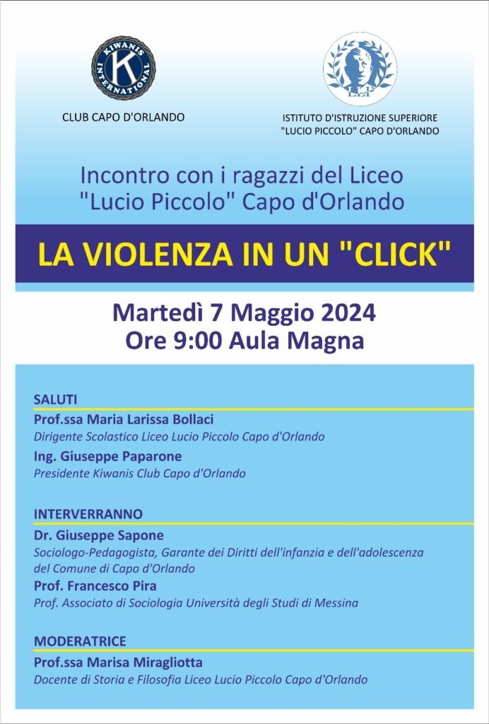 Conferenza “La violenza in un click” - Locandina 